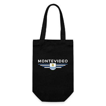 Montevideo Design – For Fans & Travelers - Gift Bag for Bottles - black - Front