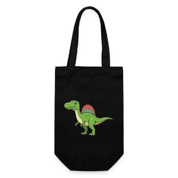 Dino Cartoon Spinosaurus - Geschenkbeutel für Flaschen - Schwarz - Vorne