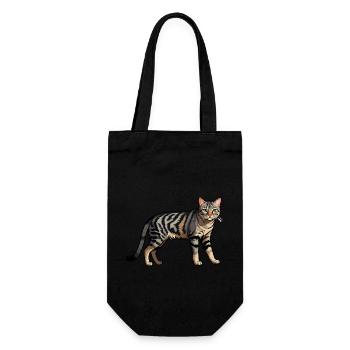Chat domestique - Autocollant d’animal mignon - Sac à bouteille - noir - Devant
