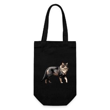 Norwegian Cat - Cute Pet Sticker - Gift Bag for Bottles - black - Front