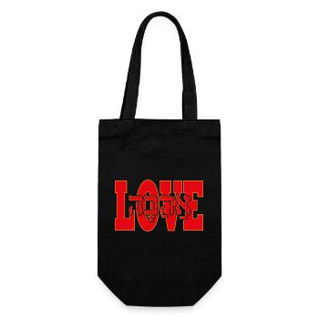 Love in Hebrew - Gift Bag for Bottles - black - Front