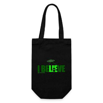 i believe - Gift Bag for Bottles - black - Front