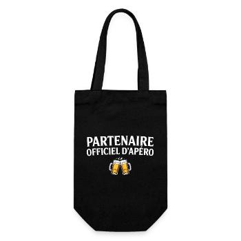 Duo Offizieller Partner Apéro Paar Humor Apéro - Geschenkbeutel für Flaschen - Schwarz - Vorne