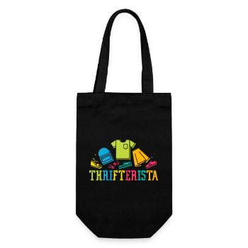 Thrift Shopper Thrifterista Thrift Store - Gift Bag for Bottles - black - Front