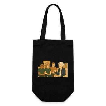 Oma Karin - Geschenkbeutel für Flaschen - Schwarz - Vorne