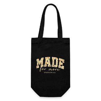Conçu pour plus de citations bibliques - Sac à bouteille - noir - Devant