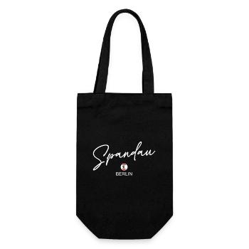 Spandau - Berlin Flag - Berlin Bear - Gift Bag for Bottles - black - Front