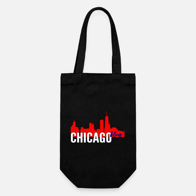 Chicago Blues - Gift Bag for Bottles - black