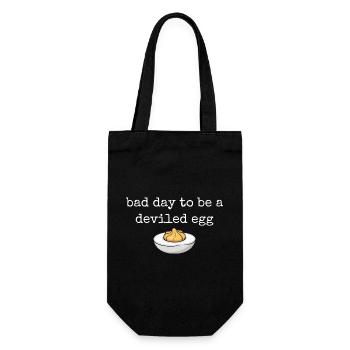 Funny Saying Egg Buffet Food Bad Day Deviled Eg - Gift Bag for Bottles - black - Front