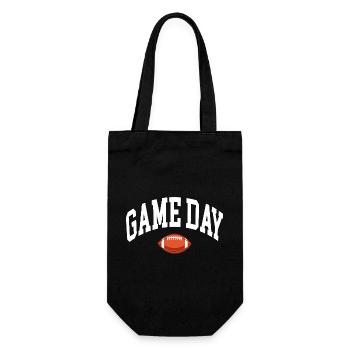 Game Day Football Fan - Gift Bag for Bottles - black - Front