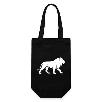 Safari de silhouette Lion Afrique Vector - Sac à bouteille - noir - Devant