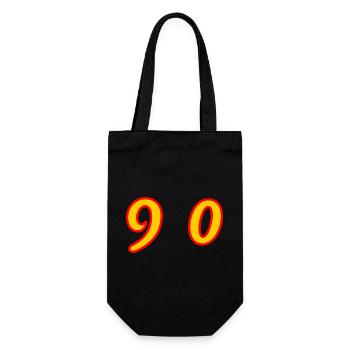 90. 90 JAHRE. 90-JÄHRIGES JUBILÄUM. 90-JÄHRIGES JUBILÄUM. - Geschenkbeutel für Flaschen - Schwarz - Vorne