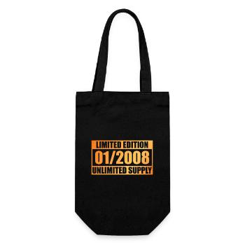 18th Birthday Limited Edition - ꝏ Supply 01/2008 - Gift Bag for Bottles - black - Front