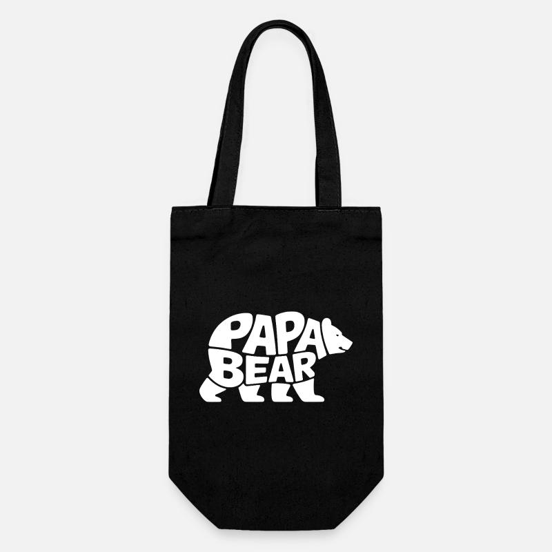 Papa Bear - Gift Bag for Bottles - black