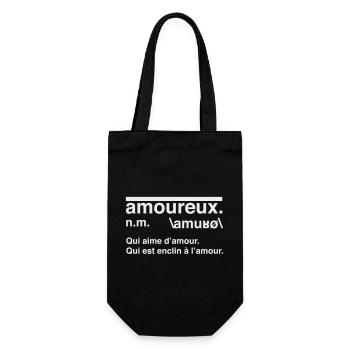 Lovers Definition Dictionary Style - Gift Bag for Bottles - black - Front