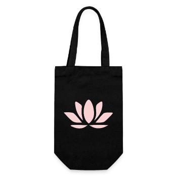 Lotus Flower Lotus Flowers Pastel Flower Blossom Yoga - Gift Bag for Bottles - black - Front