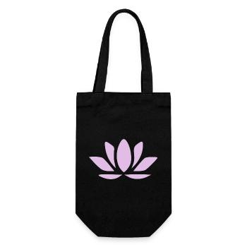 Lotus Flower Lotus Flowers Pastel Flower Blossom Yoga - Gift Bag for Bottles - black - Front