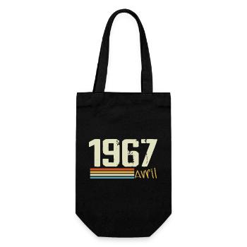 Né en avril 1967 - Sac à bouteille - noir - Devant