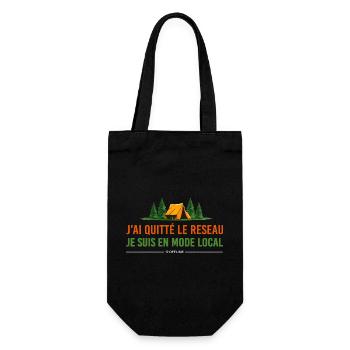 J’ai quitté les réseaux je suis en mode loca - Sac à bouteille - noir - Devant