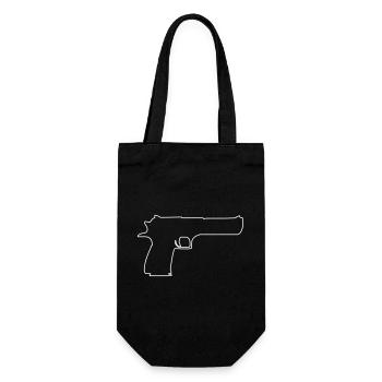 waffe- - Geschenkbeutel für Flaschen - Schwarz - Vorne