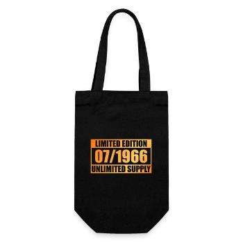 60. Geburtstag Limited Edition - ꝏ Supply 07/1966 - Geschenkbeutel für Flaschen - Schwarz - Vorne