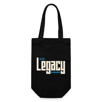 Adopt Legacy Retro Typography - Gift Bag for Bottles - black - Front