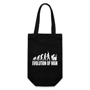 Programmierer Computerfreak Evolution Retro - Geschenkbeutel für Flaschen - Schwarz - Vorne