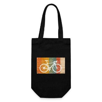 Striped Bicycle Grunge  - Gift Bag for Bottles - black - Front