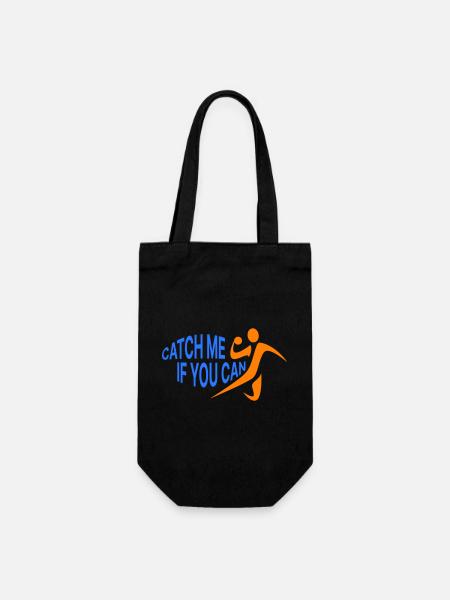 Handball | Catch me - Geschenkbeutel für Flaschen - Schwarz