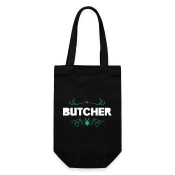 Butcher Flair Vintage Font - Gift Bag for Bottles - black - Front