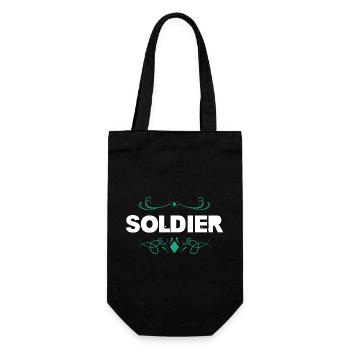 Soldier Ornament-Schriftzug - Geschenkbeutel für Flaschen - Schwarz - Vorne