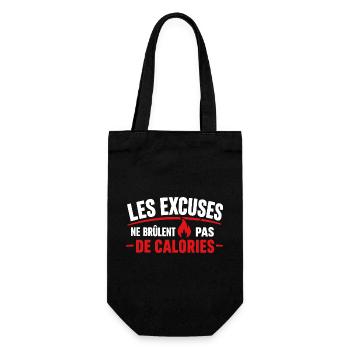 Excuses Ne Brûlent Pas Calories - Sac à bouteille - noir - Devant