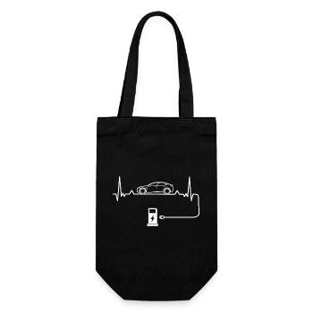 Amour des voitures électriques avec battement de cœur Voitures électriques - Sac à bouteille - noir - Devant