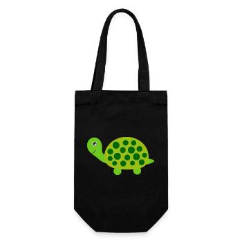 Turtle Turtles - Gift Bag for Bottles - black - Front