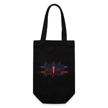 I love music - Gift Bag for Bottles - black - Front