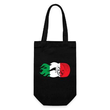 Italy Motorsport Flag - Gift Bag for Bottles - black - Front