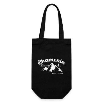 Chamonix Englische Alpen - Geschenkbeutel für Flaschen - Schwarz - Vorne