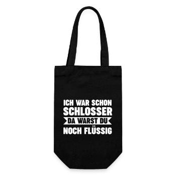 Schlosserei Schweisser Metallbauer Schlosser - Geschenkbeutel für Flaschen - Schwarz - Vorne