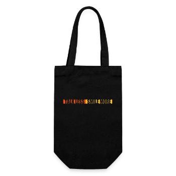 talk less smile more - Geschenkbeutel für Flaschen - Schwarz - Vorne