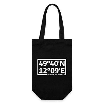 Weiden in der Oberpfalz coordinates - Gift Bag for Bottles - black - Front