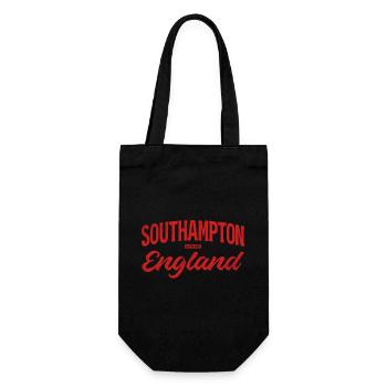 Lettrage rétro de Southampton en Angleterre - Sac à bouteille - noir - Devant