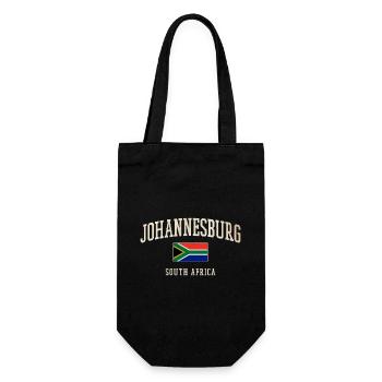 Johannesburg Südafrika Vintage - Geschenkbeutel für Flaschen - Schwarz - Vorne