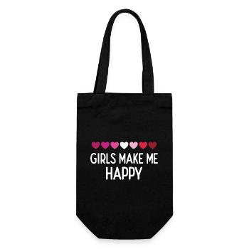 Pride Month LGBTQ - Girls Make Me Happy - Gift Bag for Bottles - black - Front