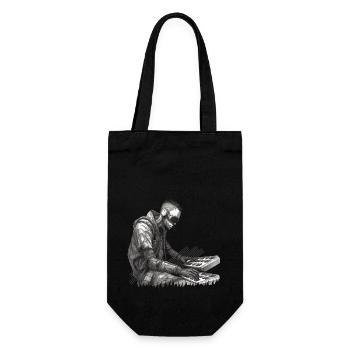 Keyboarder | Pianist | Musicians | Keyboard player - Gift Bag for Bottles - black - Front