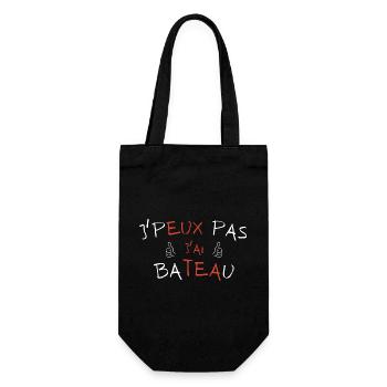 j'peux pas j'ai bateau - Sac à bouteille - noir - Devant