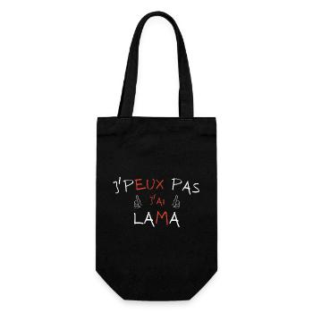 j'peux pas j'ai lama - Sac à bouteille - noir - Devant