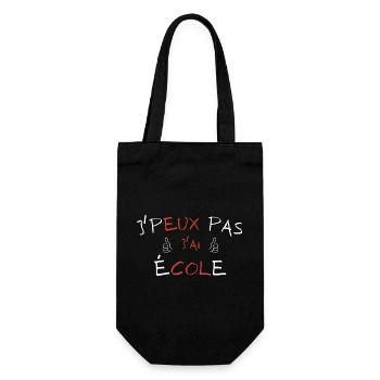 j'peux pas j'ai école - Sac à bouteille - noir - Devant