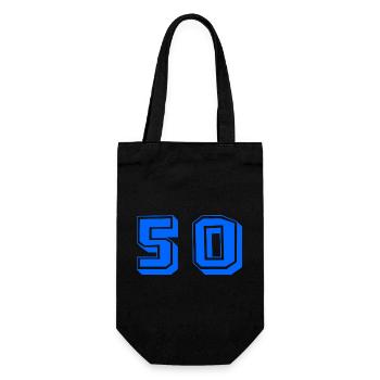 50. 50 JAHRE. 50-JÄHRIGES JUBILÄUM. 50-JÄHRIGES JUBILÄUM. - Geschenkbeutel für Flaschen - Schwarz - Vorne