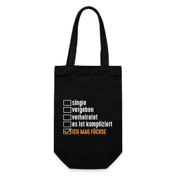 Fuchs - Geschenkbeutel für Flaschen - Schwarz - Vorne
