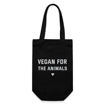 VEGAN FOR THE ANIMALS - Sac à bouteille - noir - Devant